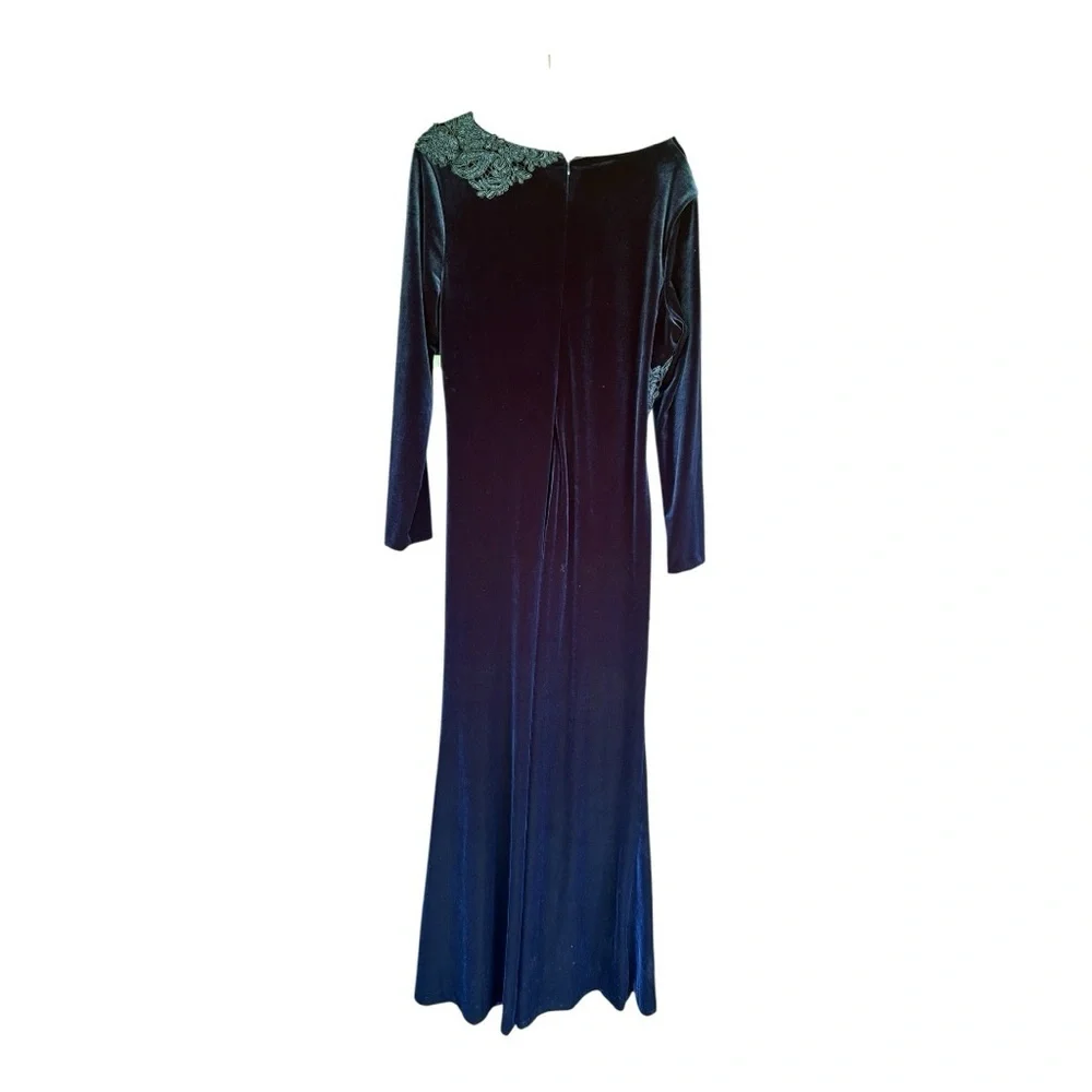 NWT Rickie Freeman for Teri Jon Sapphire Long Sleeve Dress Size 20 - Picture 2 of 6